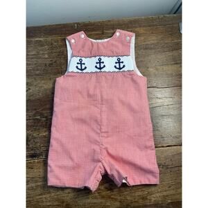Velani Classics Smocked Anchor Jon Jon Baby boys size 24 mo
